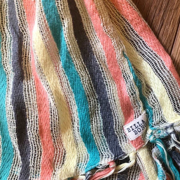 Billabong Striped Knit Top with Fringe - Picture 2 of 7